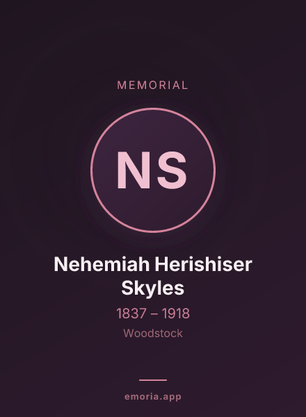 Memorial portrait of Nehemiah Herishiser Skyles