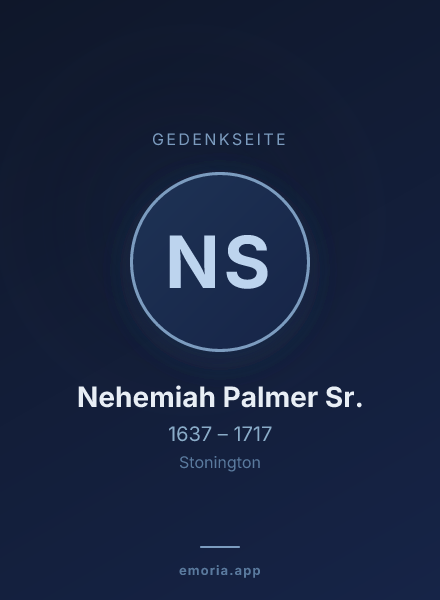 Gedenkportrait von Nehemiah Palmer Sr.