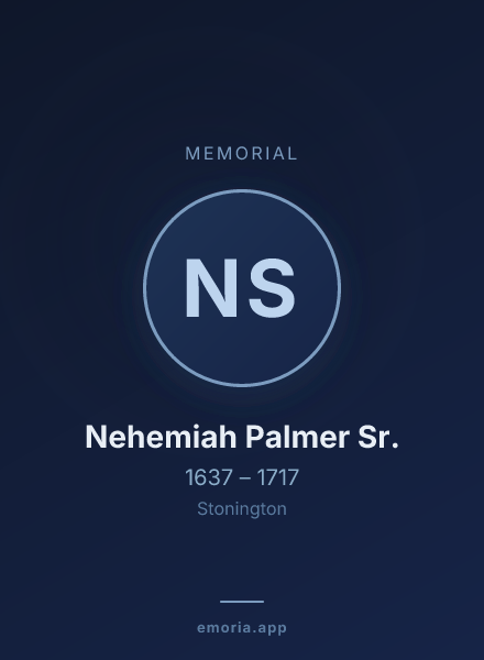 Memorial portrait of Nehemiah Palmer Sr.