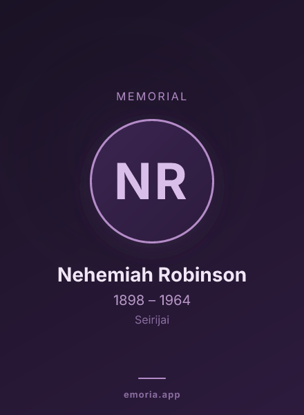Memorial portrait of Nehemiah Robinson