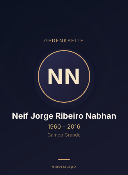 Gedenkportrait von Neif Jorge Ribeiro Nabhan
