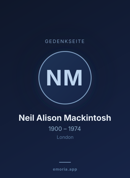 Gedenkportrait von Neil Alison Mackintosh