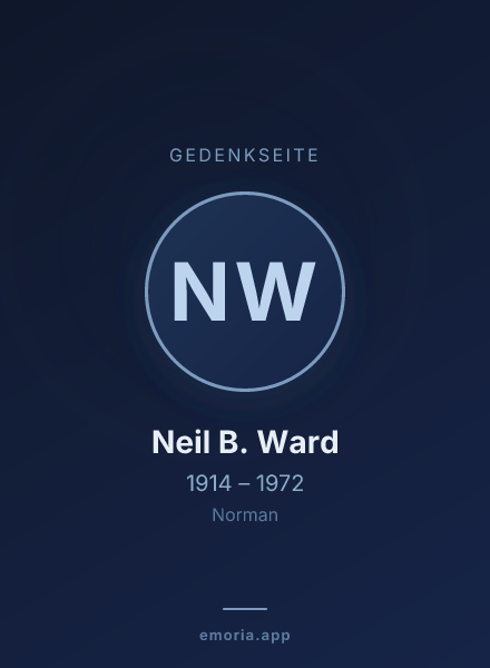 Gedenkportrait von Neil B. Ward