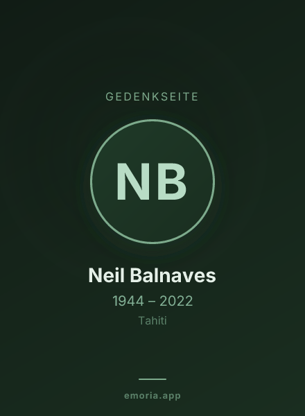 Gedenkportrait von Neil Balnaves