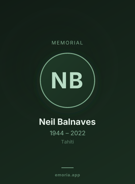 Memorial portrait of Neil Balnaves