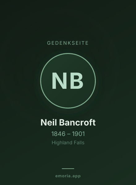 Gedenkportrait von Neil Bancroft