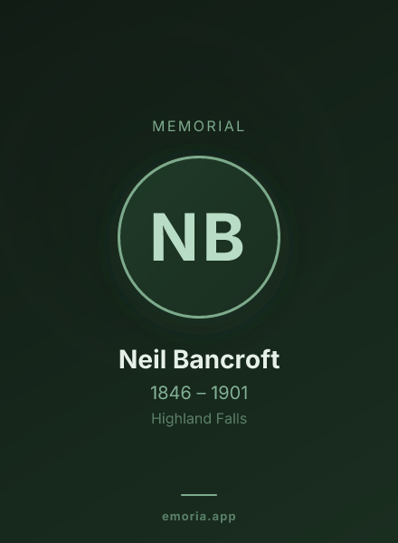 Memorial portrait of Neil Bancroft