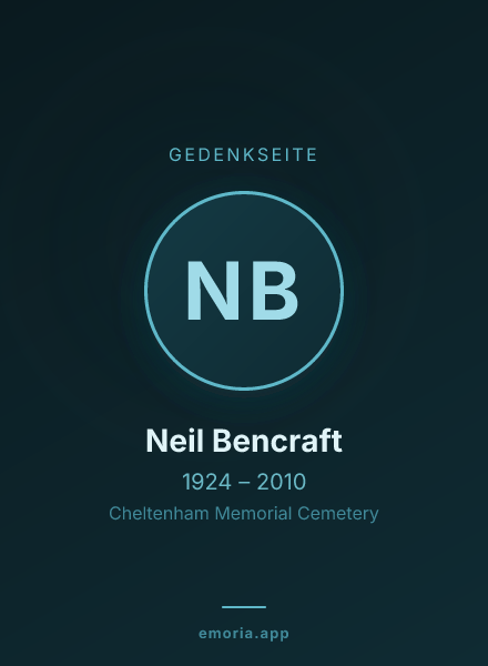 Gedenkportrait von Neil Bencraft