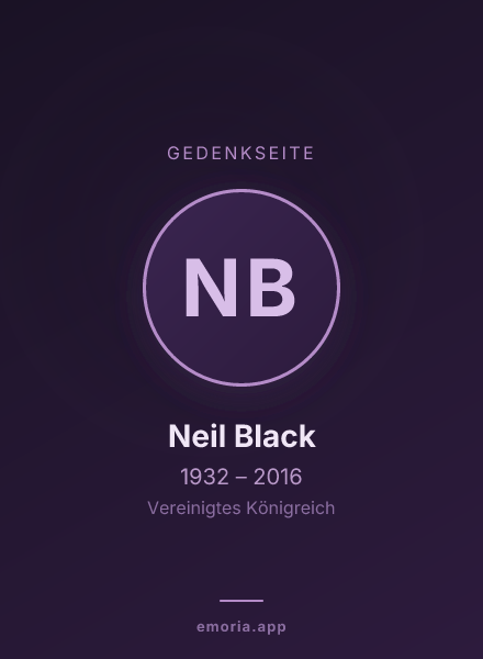 Gedenkportrait von Neil Black