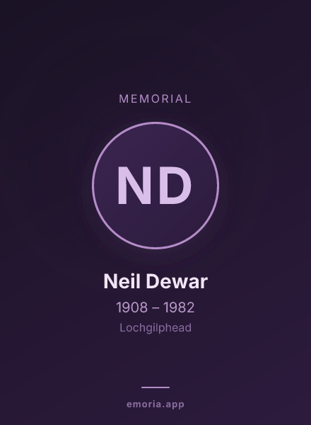 Memorial portrait of Neil Dewar