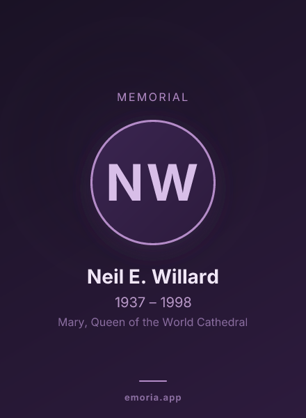 Memorial portrait of Neil E. Willard