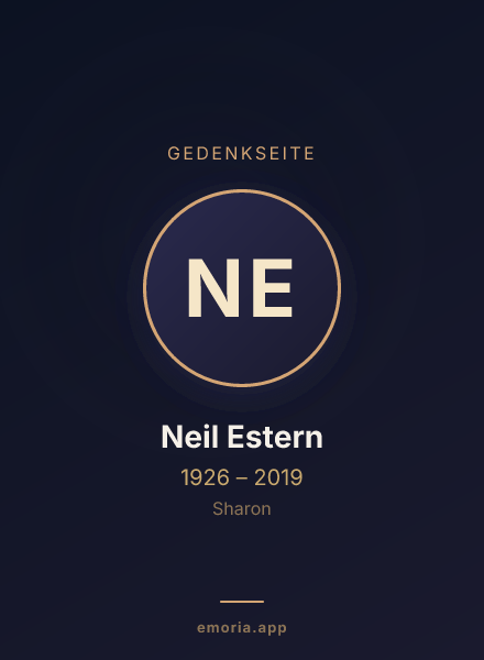 Gedenkportrait von Neil Estern