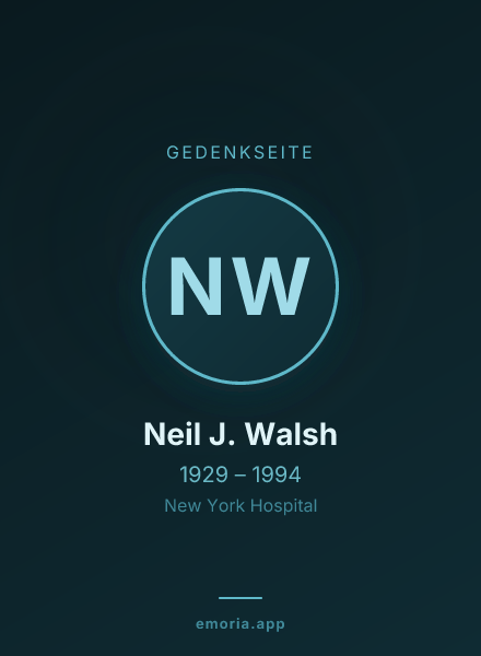Gedenkportrait von Neil J. Walsh