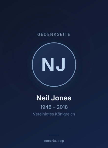 Gedenkportrait von Neil Jones