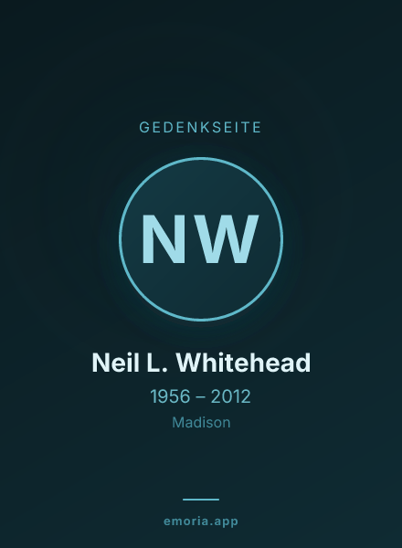 Gedenkportrait von Neil L. Whitehead