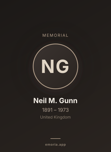 Memorial portrait of Neil M. Gunn