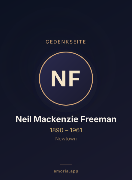 Gedenkportrait von Neil Mackenzie Freeman