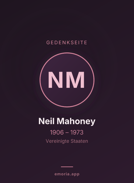 Gedenkportrait von Neil Mahoney