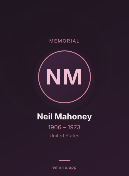 Memorial portrait of Neil Mahoney