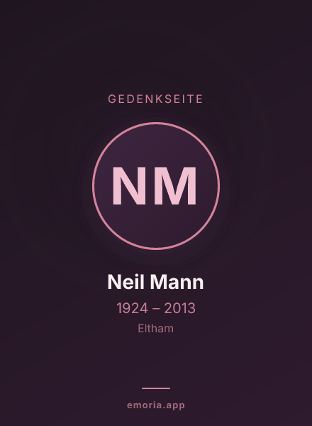 Gedenkportrait von Neil Mann