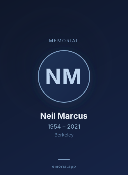 Memorial portrait of Neil Marcus