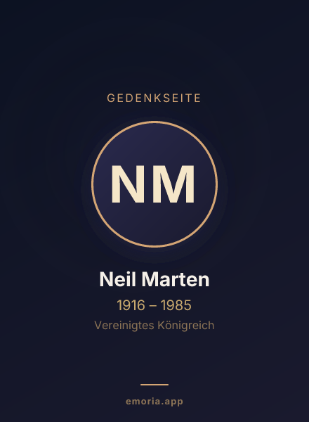 Gedenkportrait von Neil Marten