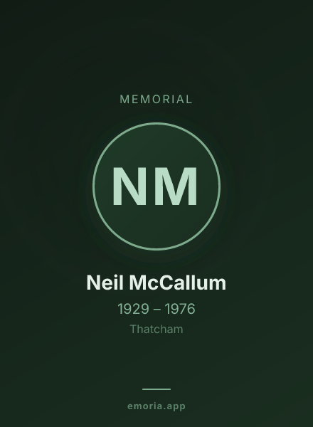 Memorial portrait of Neil McCallum