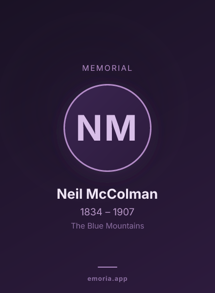 Memorial portrait of Neil McColman