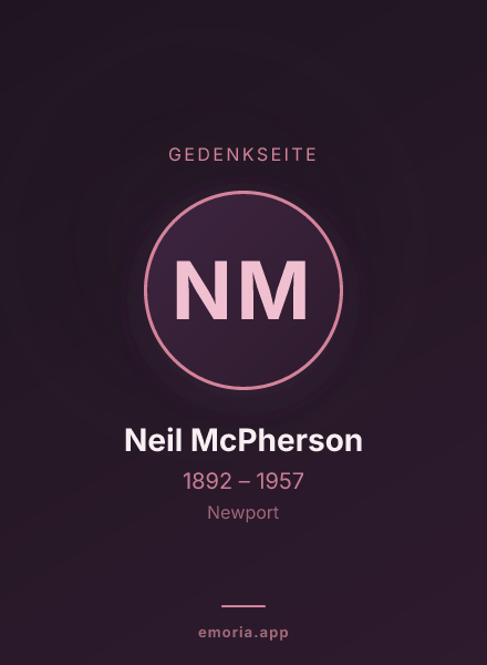 Gedenkportrait von Neil McPherson