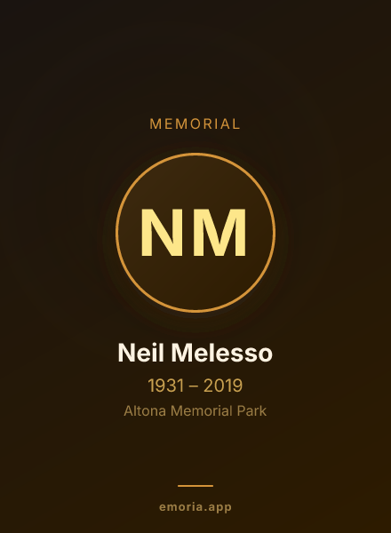 Memorial portrait of Neil Melesso