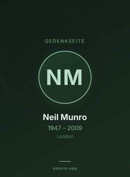 Gedenkportrait von Neil Munro
