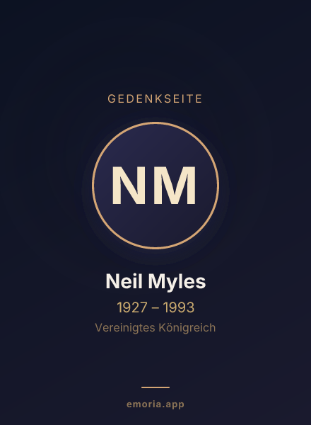 Gedenkportrait von Neil Myles