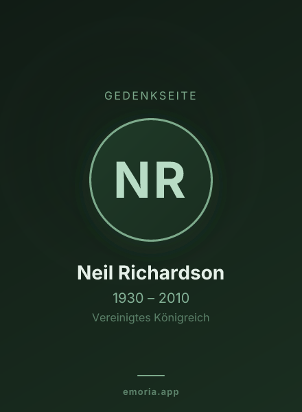 Gedenkportrait von Neil Richardson