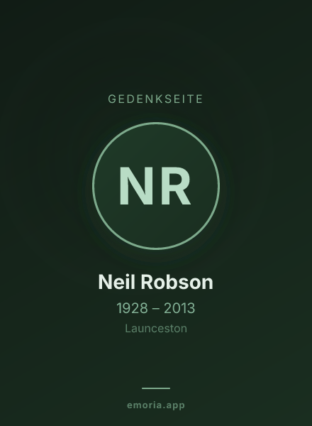 Gedenkportrait von Neil Robson