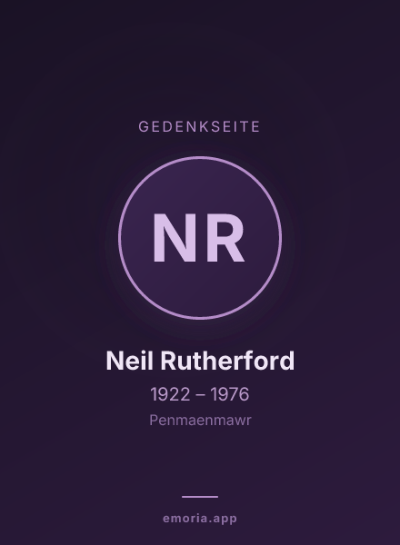 Gedenkportrait von Neil Rutherford
