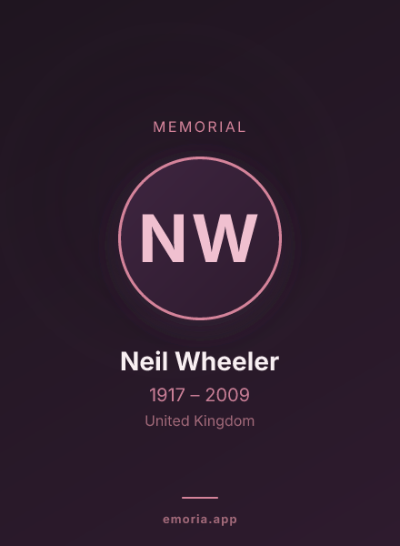 Memorial portrait of Neil Wheeler
