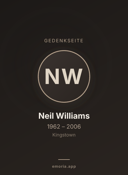 Gedenkportrait von Neil Williams