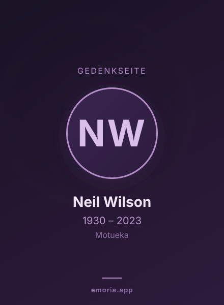 Gedenkportrait von Neil Wilson