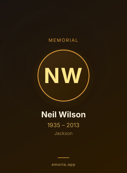 Memorial portrait of Neil Wilson