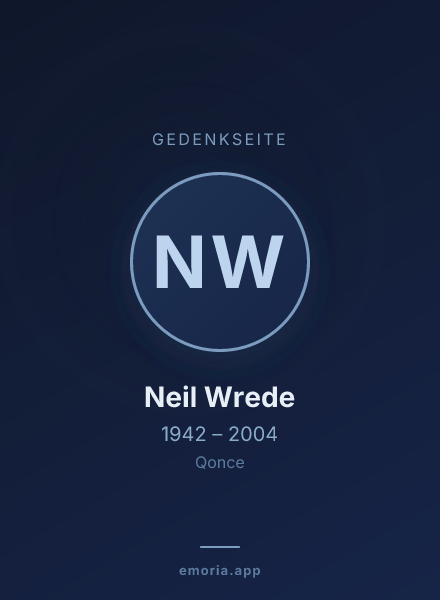 Gedenkportrait von Neil Wrede