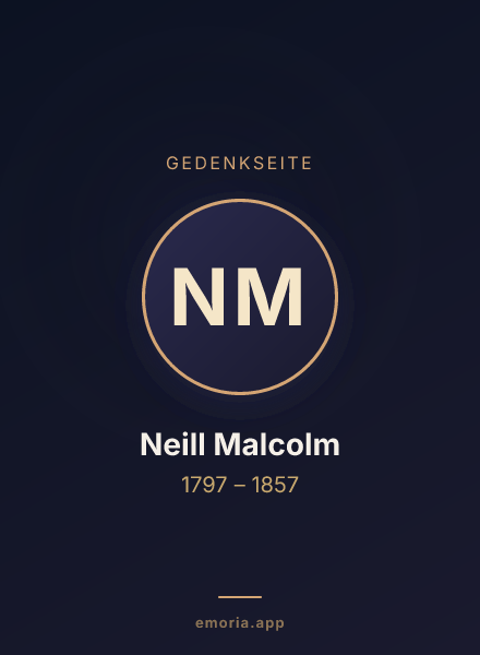 Gedenkportrait von Neill Malcolm