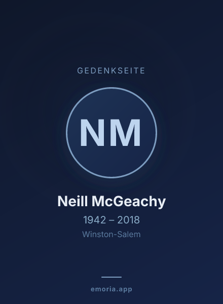 Gedenkportrait von Neill McGeachy