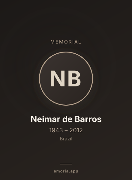 Memorial portrait of Neimar de Barros