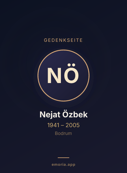 Gedenkportrait von Nejat Özbek