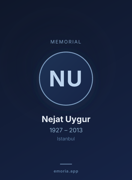 Memorial portrait of Nejat Uygur