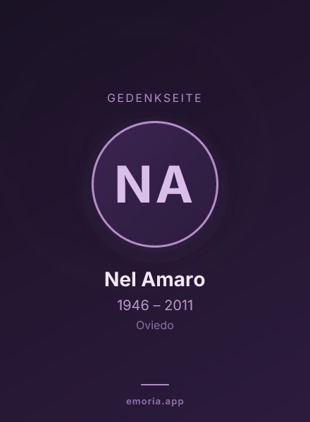 Gedenkportrait von Nel Amaro