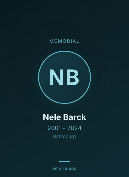 Memorial portrait of Nele Barck