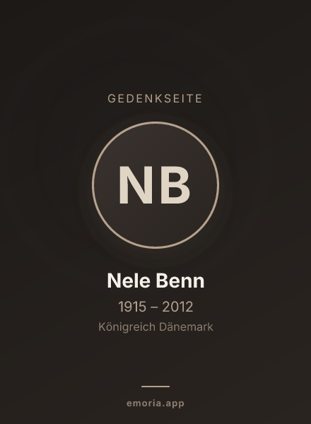 Gedenkportrait von Nele Benn