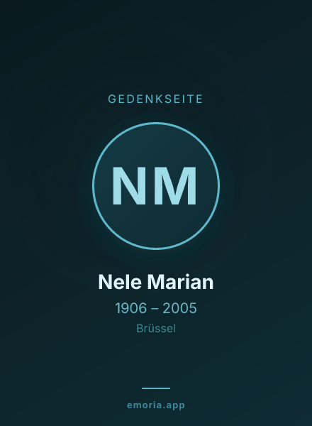 Gedenkportrait von Nele Marian