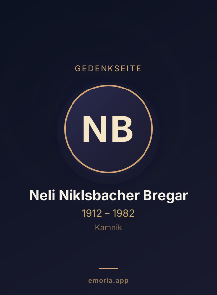 Gedenkportrait von Neli Niklsbacher Bregar